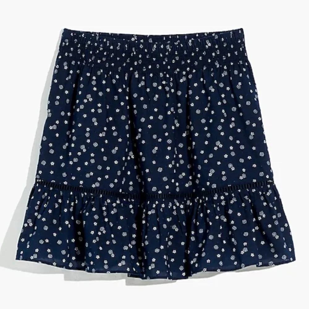 Madewell Smock Waist Ruffle Mini Skirt - Picture 3 of 5
